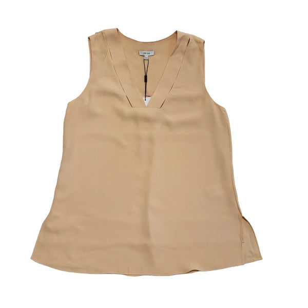 Reiss Peach Layering V-Neck Top Sleeveless Uk Women's Size 12 Bnwt DD87