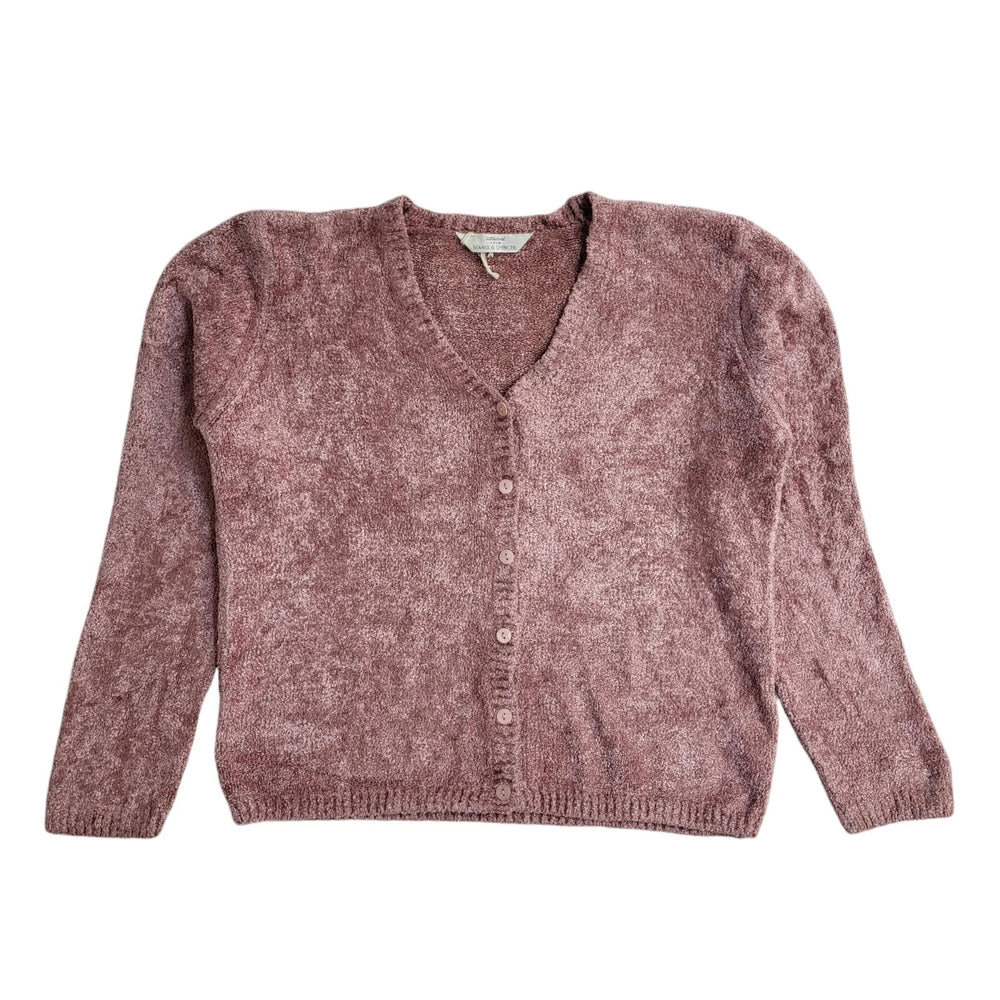 St Michael Vintage 90's Pink Knitted Cardigan UK Women's Size 8