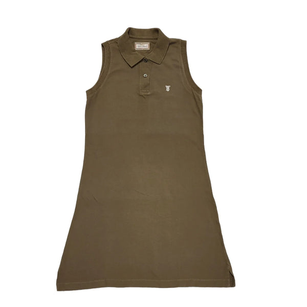 Burberry Brown Sleeveless Collared Daywear Dress Uk Women's Size S CC836
