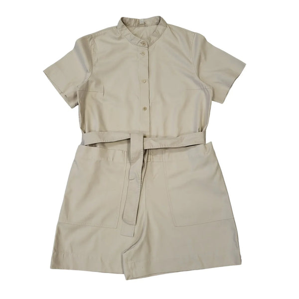 Cos Vintage Y2K  Beige Short Sleeve Shirt Dress UK Women's Size 18