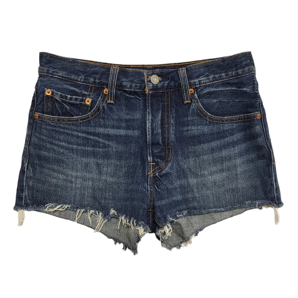 Levi's 501 Blue Denim Shorts Women's UK Size 12 W30 CC466