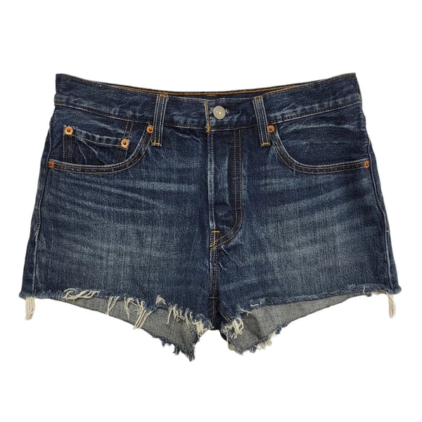 Levi's 501 Blue Denim Shorts Women's UK Size 12 W30 CC466