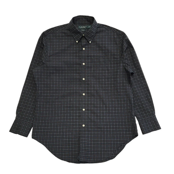 Laura Ashley Green & Blue Check Long Sleeve Classic Fit Shirt Mens UK M CC869