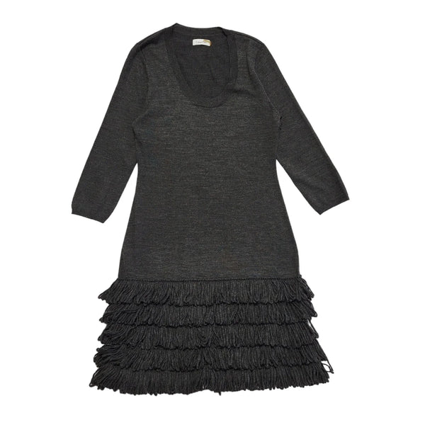 Calvin Klein Grey Evening Peplum Dress Women's UK M CC614