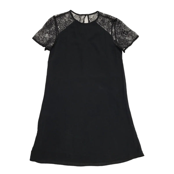Jack Wills Biggleswade Lace Sleeve Black Shift Dress UK Women's 8 Bnwt K904