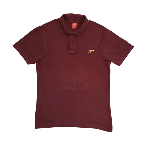 Arsenal 90s Vintage Burgundy Short Sleeve Polo Top Shirt Men's Size M