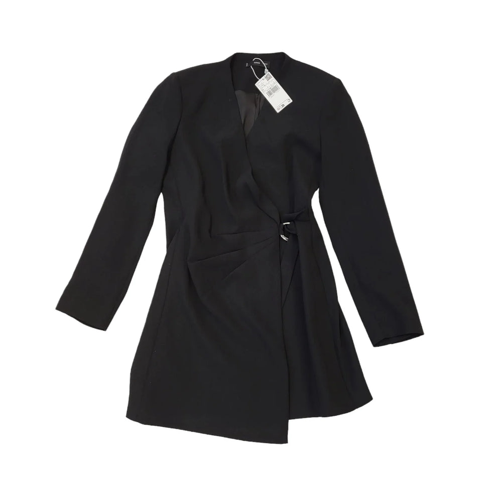 Mango Black Long Sleeve Evening Dress Uk Women's Size 10 Bnwt EE75