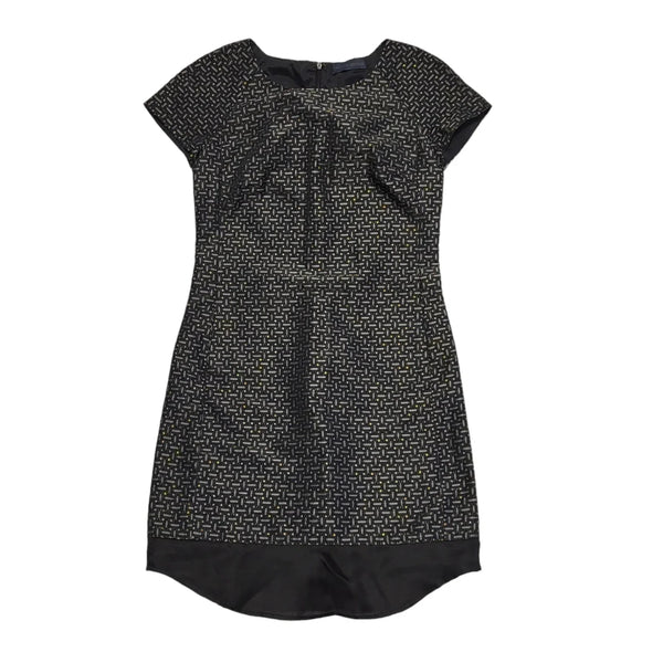 Tru Trussardi Black Grey Short Sleeve Evening Dress Uk Women's Size 10 CC992