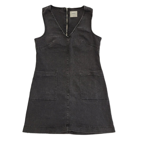 Simply Be Black Sleeveless Denim Dress Uk Women's Size 16 DD282