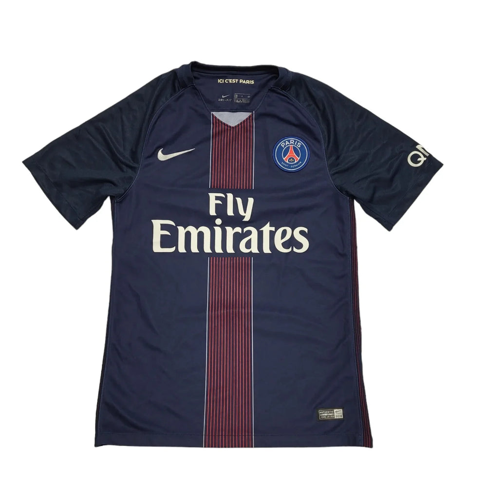 Nike Dri-Fit Navy Blue Red Paris Saint Germain Football Shirt UK Men's S K619