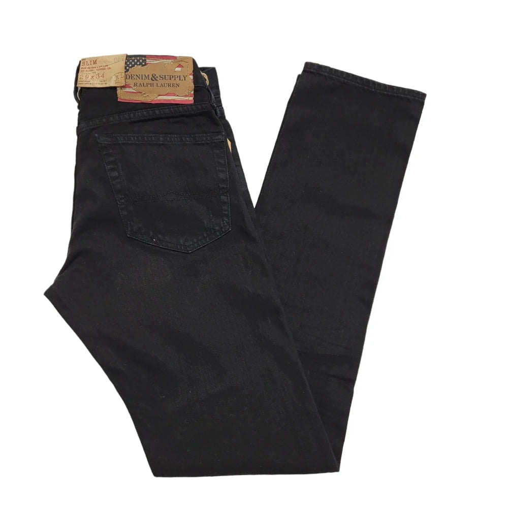 Ralph Lauren Black Slim-Fit Low Rise Denim Jeans Men's  XS W29 L34 BNWT H200