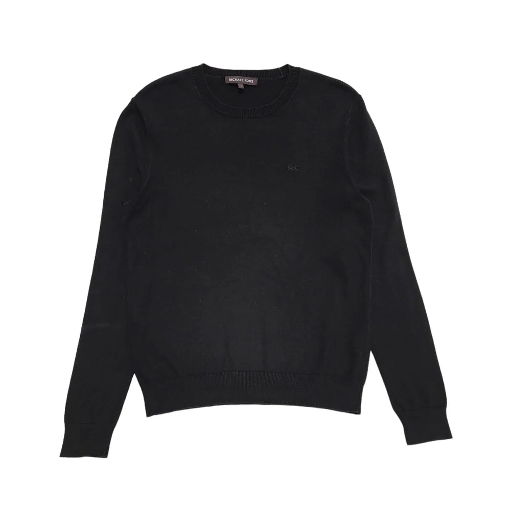 Michael Kors Black Crew Neck Cotton Jumper Uk Men's Small BB272