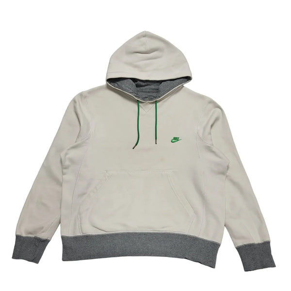 Nike White Green Long Sleeve Casual Sweatshirt Hoodie uk Men's Large H627