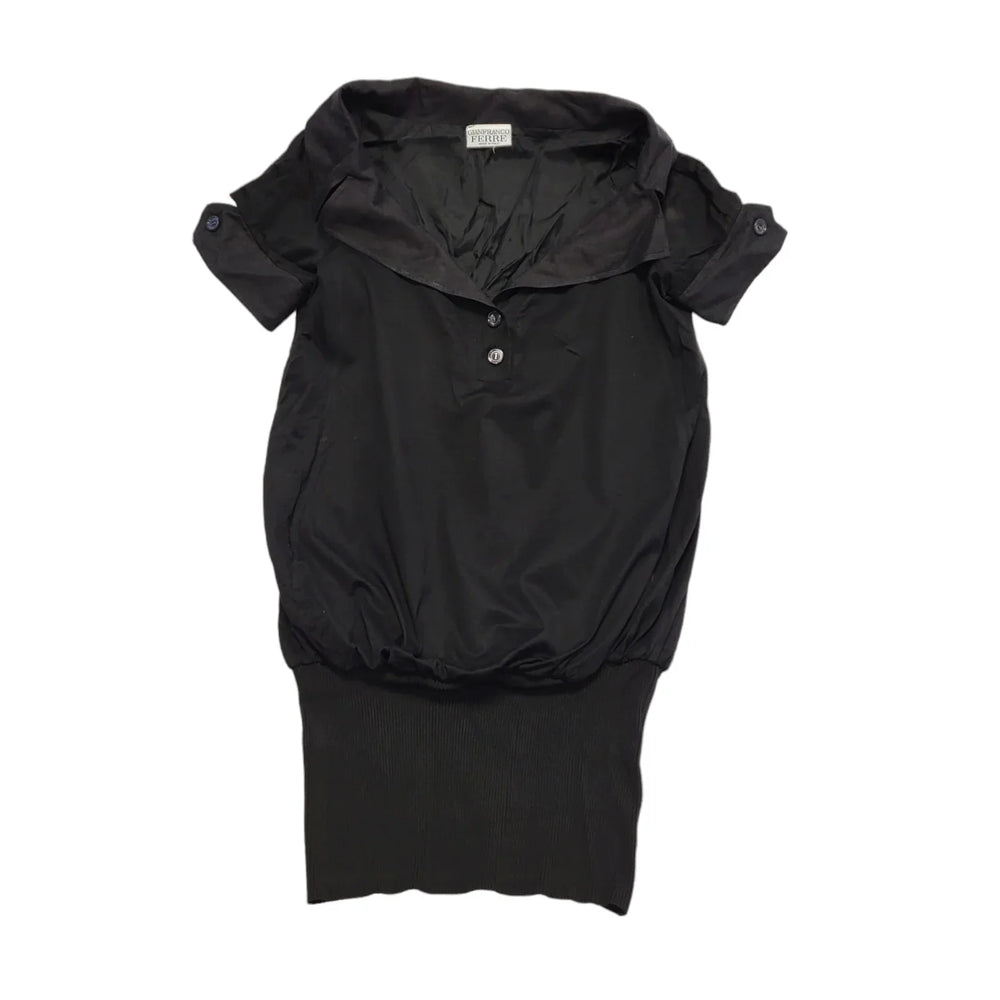 Pretty Lavish Black Duchess Balloon Sleeve Top UK Women's M 10 Bnwt K476