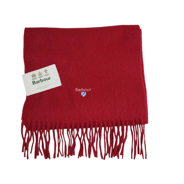 Barbour Scarf Lambswool Red Wool Winter Scarf Bnwt size 70"  x 10" L900