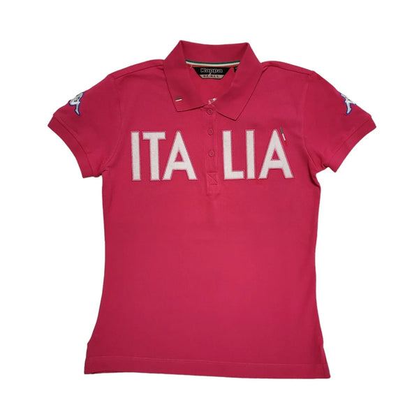 Kappa Y2K Vintage Pink Polo Shirt Uk Women's Size Small Bnwt