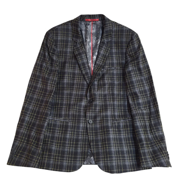 Hugo Boss Suit Blazer Jacket Black & Grey Check Uk Men's Size M 40" L883