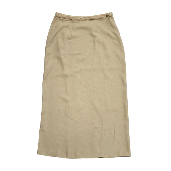 Dorothy Perkins 90s Beige Front Split Skirt Uk Women's Size 14 W32
