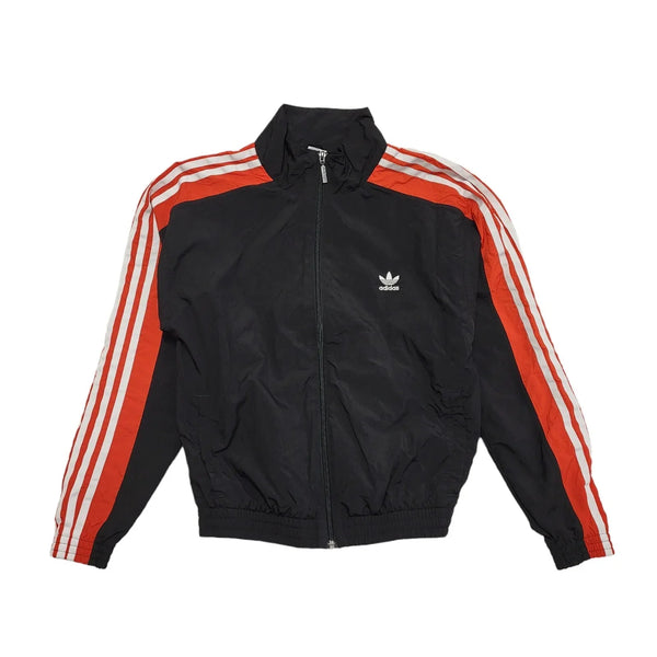 Adidas Black Red Zipped Sports Track Jacket Uk Women's Size 4 DD235