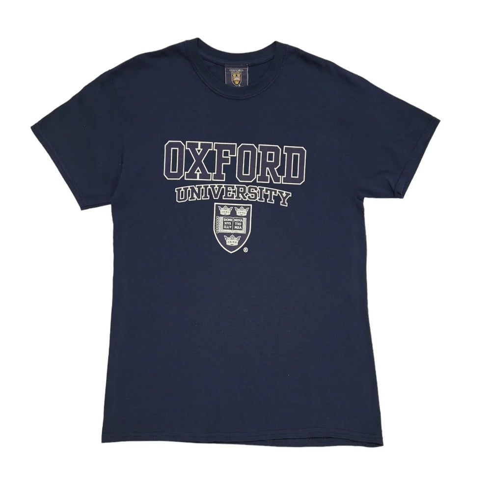 Oxford Uni Navy Blue Vintage 90s Short Sleeve T-Shirt Uk Men's M