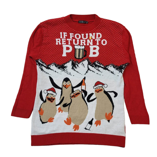 Christmas Penguin Jumper Womens Size M/L