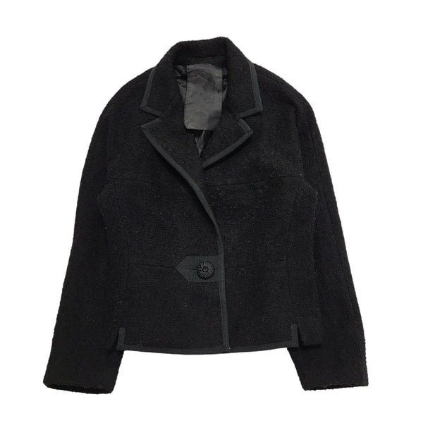 Daphne Raven Black Button Dress Jacket uk Women's Medium BB376