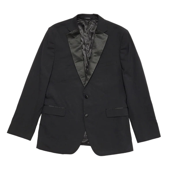 Moss London Black Suit Blazer Jacket Men's Size XL 44" CC882