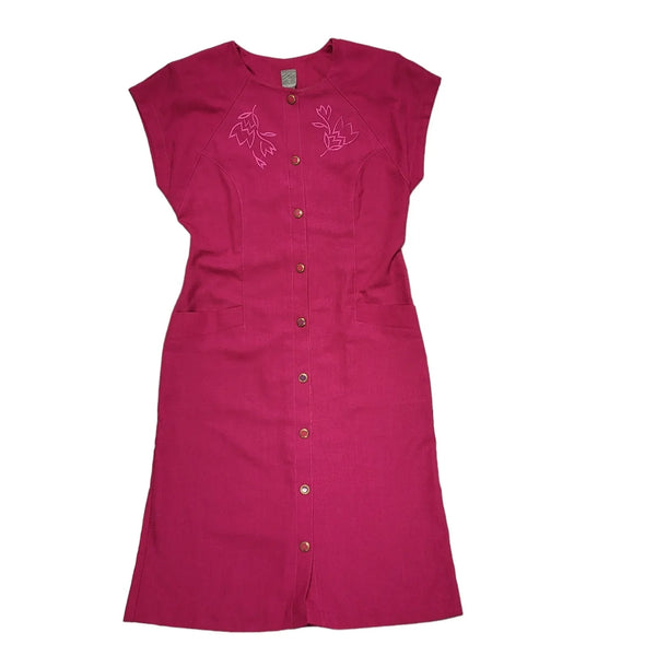 Target Pink 80s Vintage Sleeveless Bodycon Dress Uk Women's Size 12