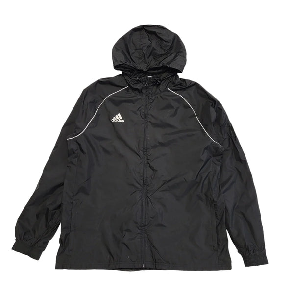 Adidas Black Zipped Lightweight Hooded Sports Jacket Uk Men's XL K463