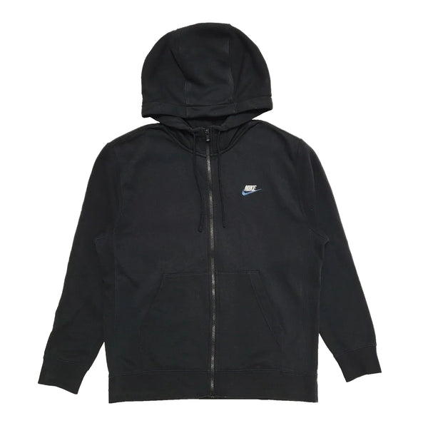 Nike Sweatshirt Hoodie Black Zipped Drawstring Uk Men's Size M L229