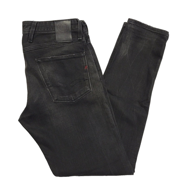 Replay Blue Jeans Skinny Black Zipped Denim Jeans Uk Men's M W32 L32 L147