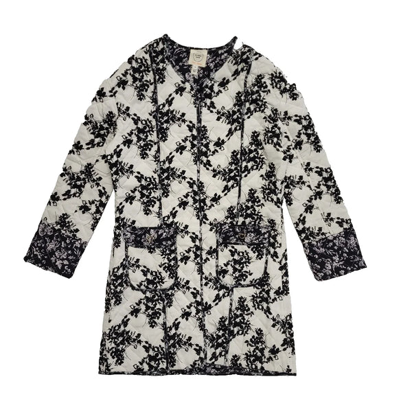 River Island Black & White Floral Open Front Coat Uk BNWT  Women's Size 6 XS L57