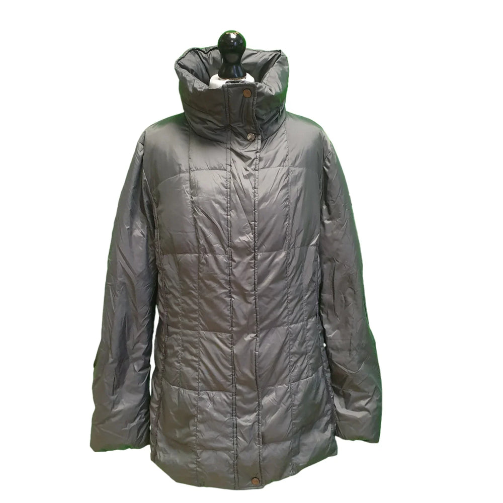 Geox Grey Puffer Quilted Casual Zip Hood Winter Coat UK Women's XL 16 K224