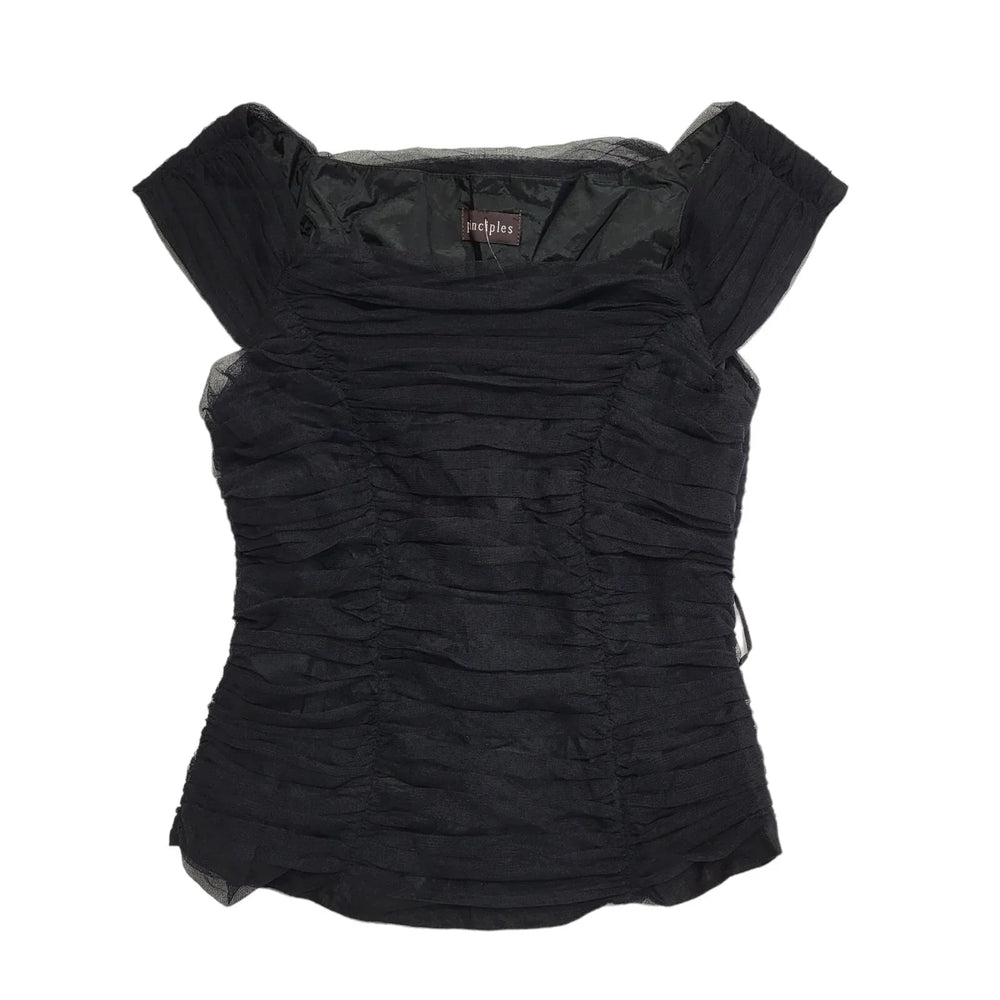 Principles Ruched Top Black BNWT Womens UK Size 10 BB35