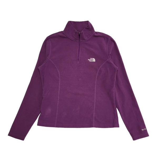 The North Face Purple 1/4 Zip Fleece Base Layer Women's uk S 8 eu 36 H344