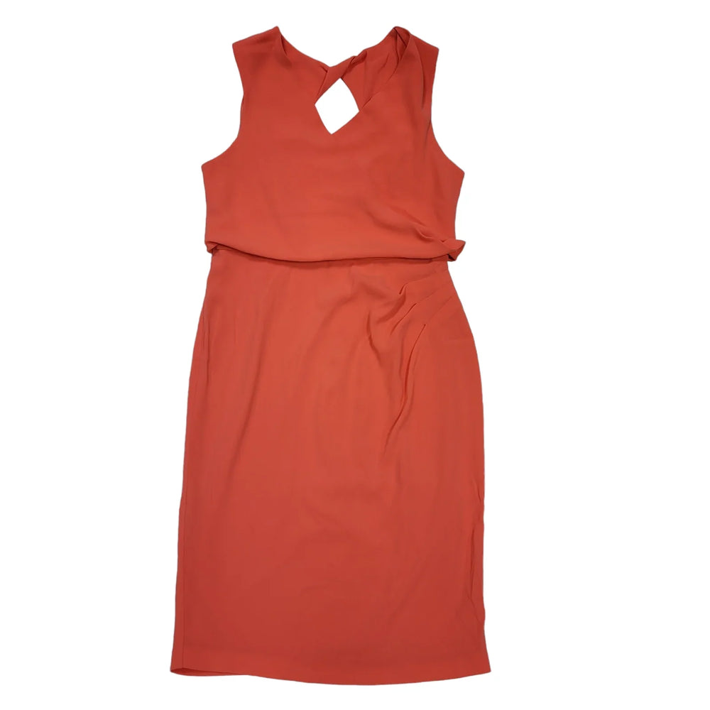 Women's Coast Claudette Crepe Coral Wrap Dress UK XL 16 BNWT K410