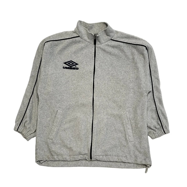 Umbro Grey Vintage 90's Fleece Track Top Jacket UK Men's Size XL