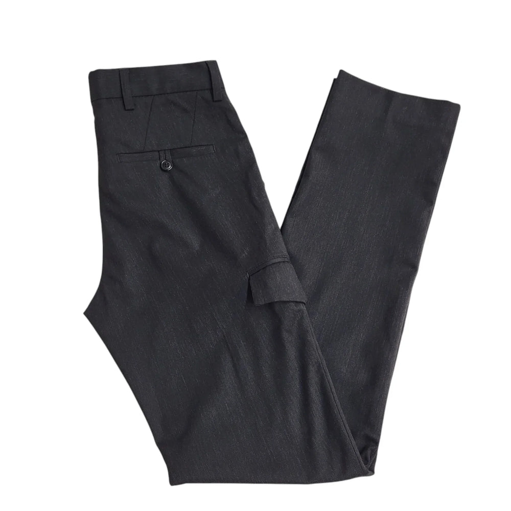Bertoni Black Straight Leg Dress Trousers UK Men's Size XS W28 L32 EE738