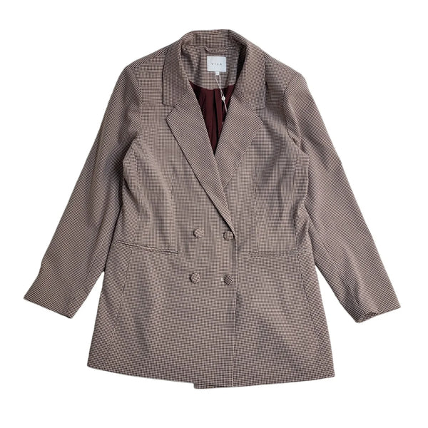 Vila Pink Button Visabara Blazer Jacket Uk Women's Size 16 Bnwt EE877