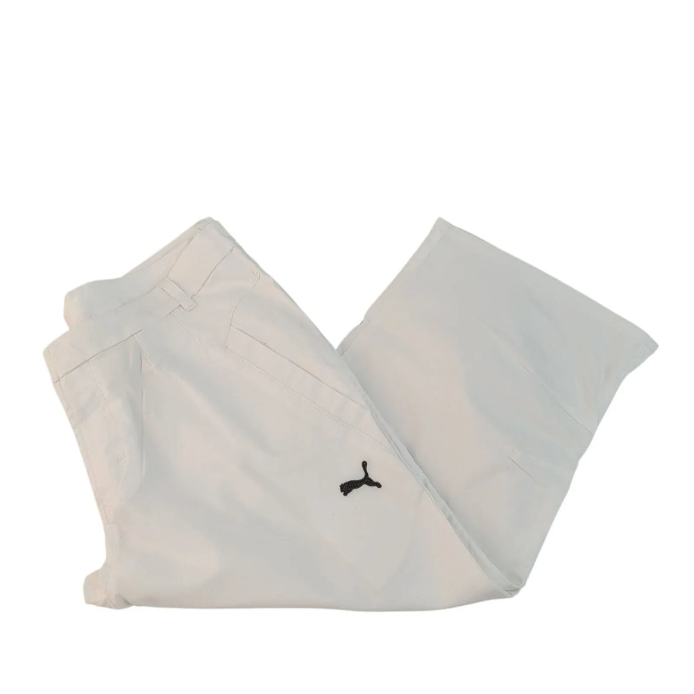 Puma Capri Core Trousers Pants White Uk Women's S 8 W26 Bnwt L977