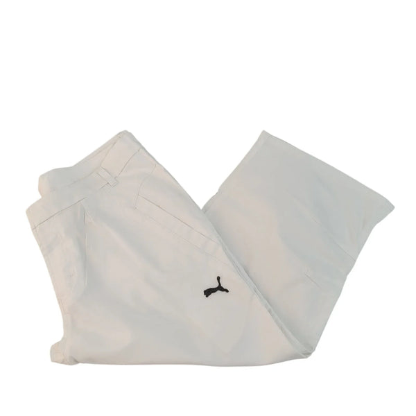 Puma Capri Core Trousers Pants White Uk Women's S 8 W26 Bnwt L977