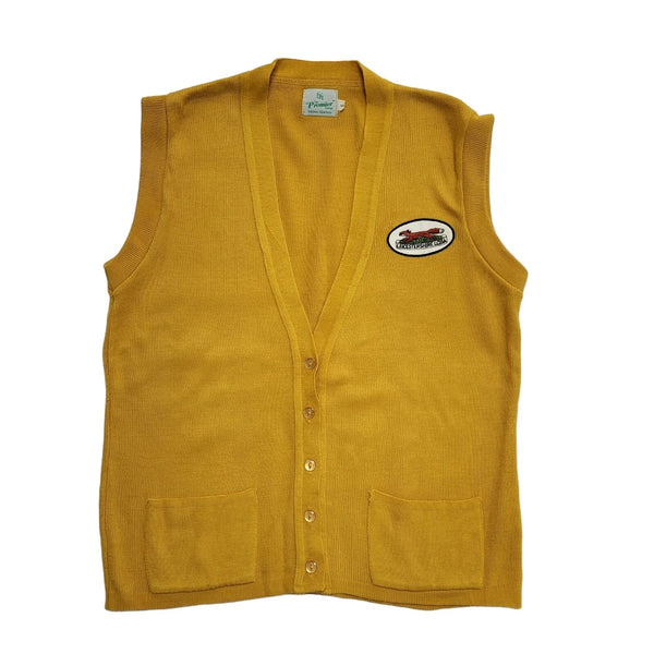 The premier Range Vintage 80s Orange Knitted Leicestershire Women's Waistcoat S