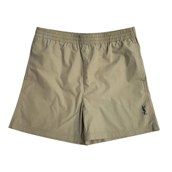 YSL Vintage 90's Beige Swim Beach Shorts With Pockets Uk Men's Size S W30