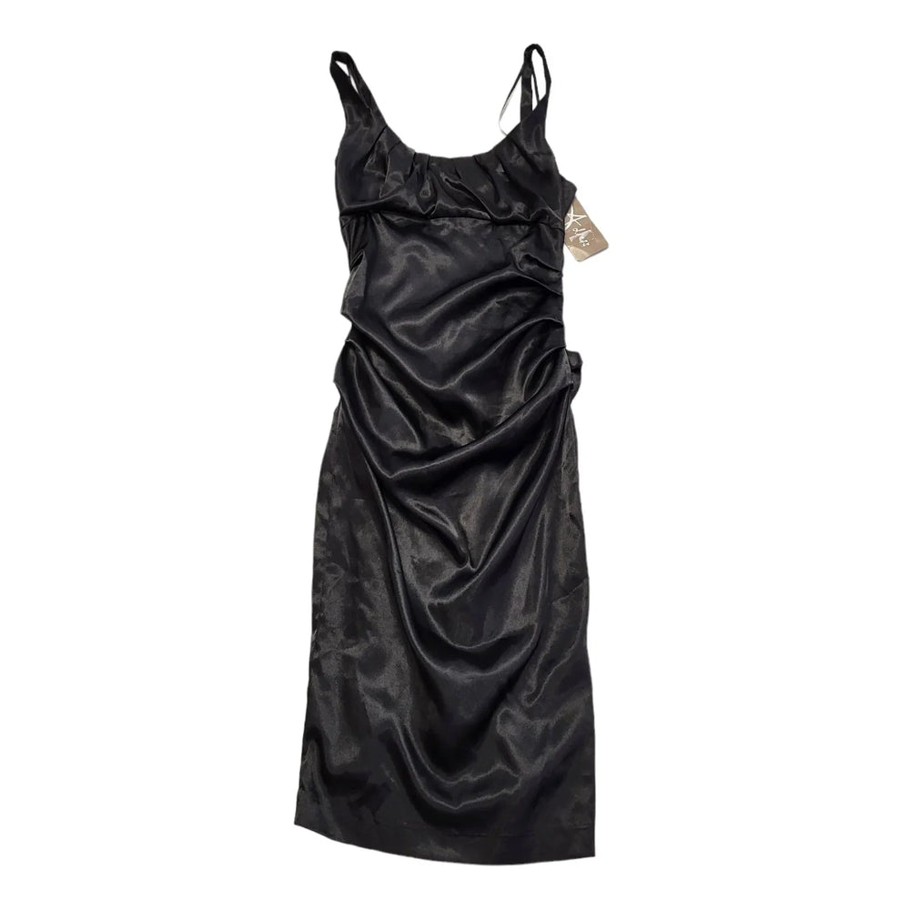 Adress Black Bodycon Evening Knee Length Dress Uk Women's Size 8 Bnwt L692