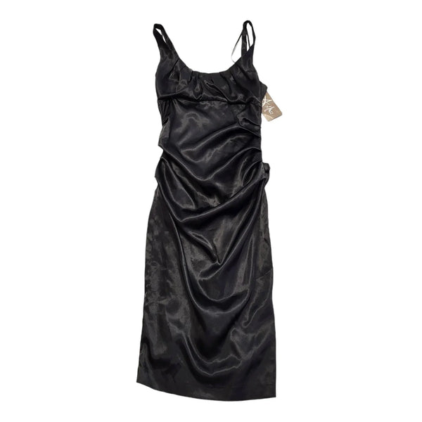 Adress Black Bodycon Evening Knee Length Dress Uk Women's Size 8 Bnwt L692