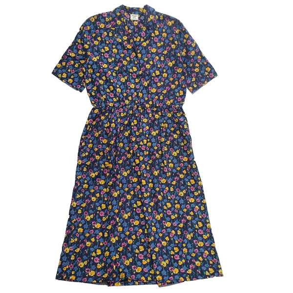 maggie Carol Vintage 90s Multicoloured Floral Shirt Dress Womens UK Size L