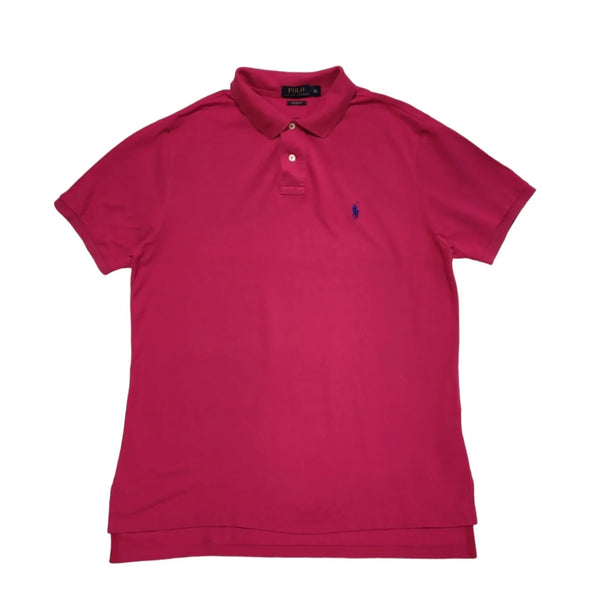 Polo Ralph Lauren Y2K Pink Short Sleeve Custom Fit Polo Shirt Men's Size XL