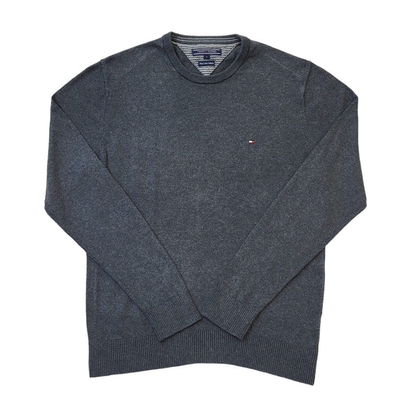 Tommy Hilfiger Grey Crew Neck L/Sleeve Men's Jumper Uk M G937