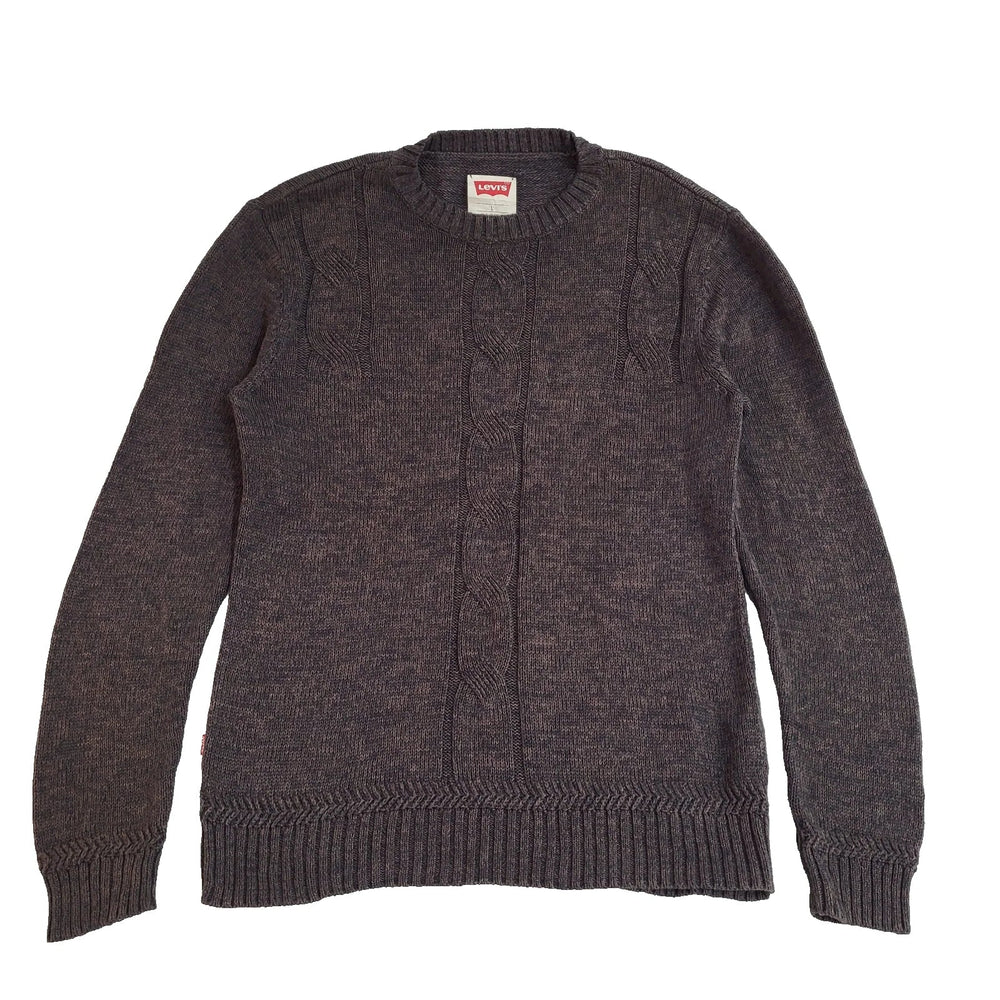 Levi's Knitted Jumper  Vintage 90s Brown Crew Neck UK Men's Size L