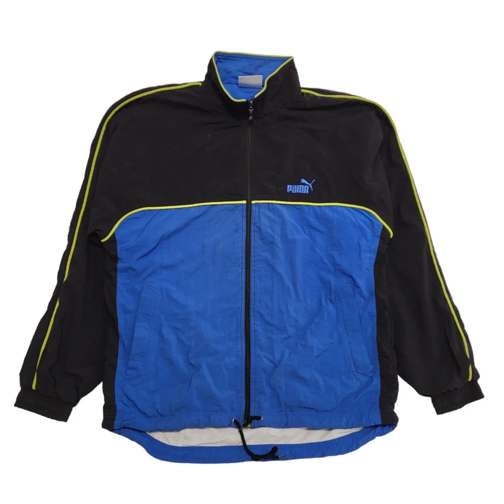 Puma Black Blue Long Sleeve Lightweight Sports Jacket UK Men's M K296